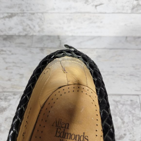 Allen Edmonds Mens Maxfield 47711 Black Leather Tassel Loafers Shoes Sz 10.5 D main image 10